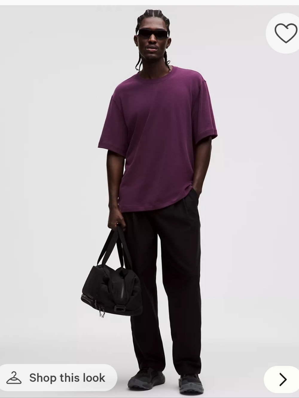 Lululemon 5 Year Basic Tee Sz XL Plum